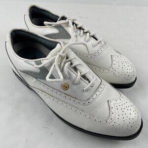 Dunlop Fuzzy Zoeller Fz6000c Leather Golf Shoes Men’s Size 8 White Lace Up
